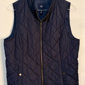 GAP Dark Blue Quilted Vest